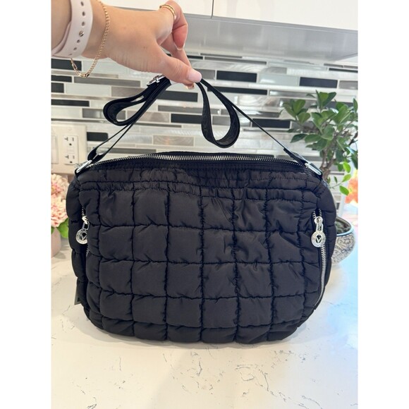 Valentino Orlandi Italian Large Crossbody Bag Silver Hardware & Signature Strap - Picture 2 of 7